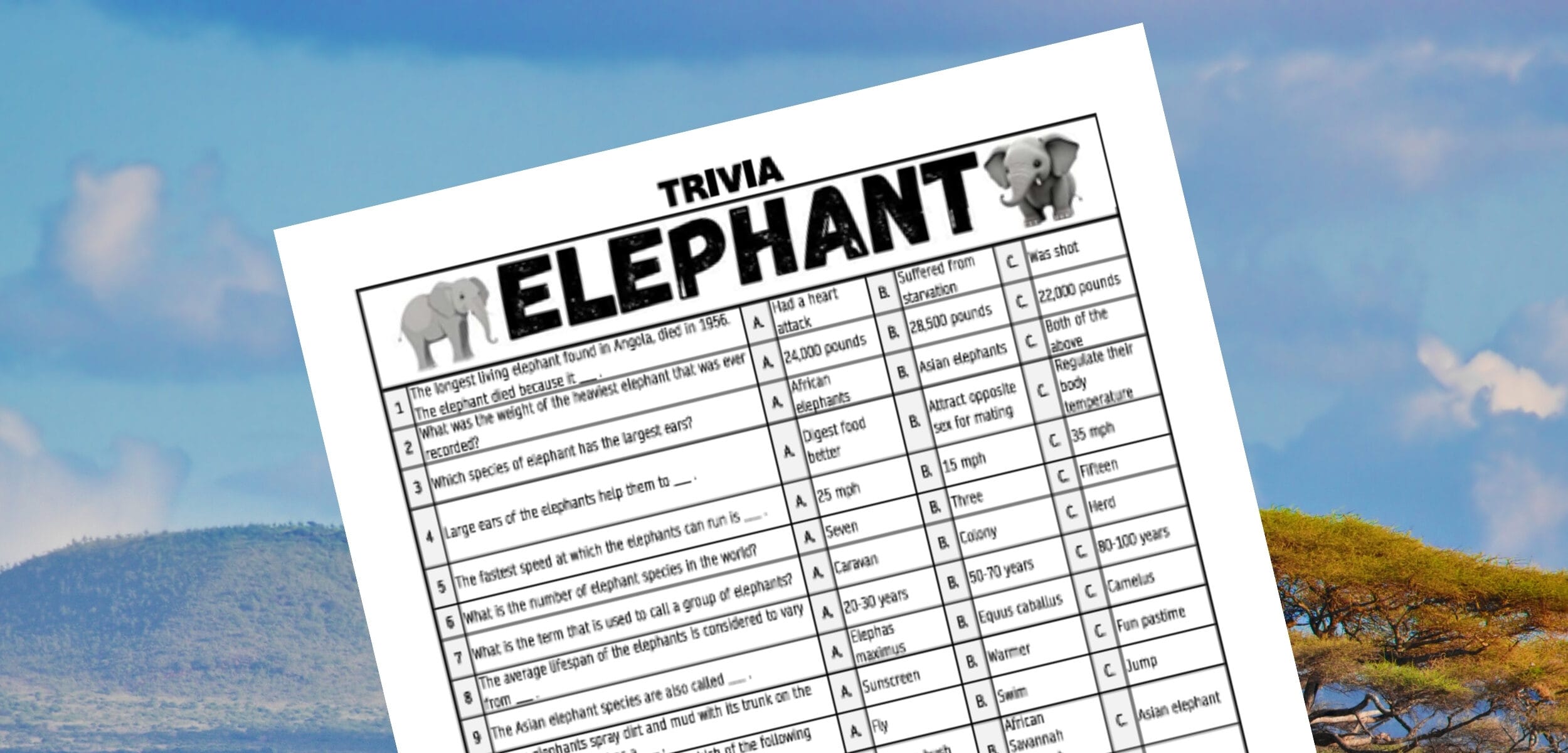 Elephant Trivia Quiz: 25 Questions to Test Your Knowledge of Elephants ...